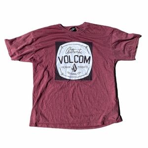 Volcom T-shirt Maroon Color Size XL